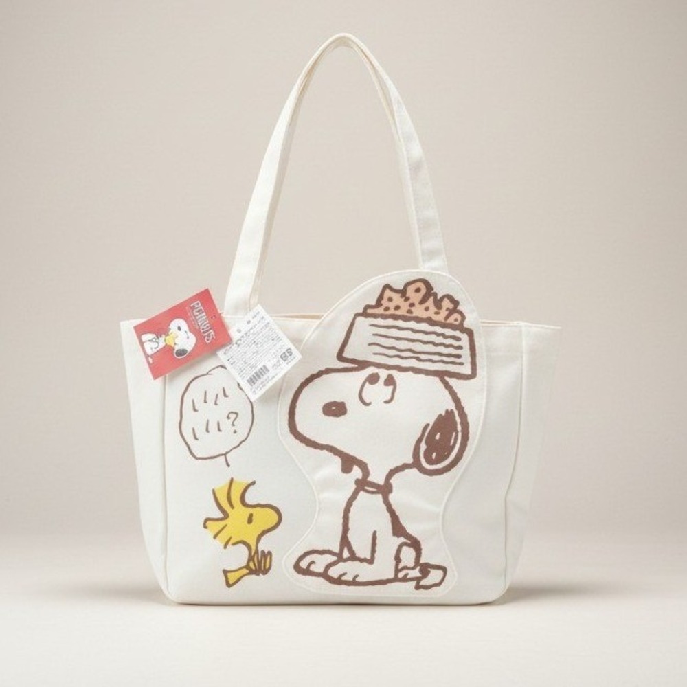 Peanuts Snoopy Woodstock Tote Bag Canvas From Japan Comics Retro NWT